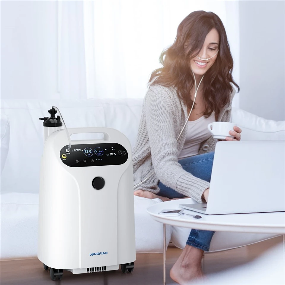 Kwaliteitsborging Longfian vernevelaar 5 -liter zuurstofconcentrator draagbare O2 -machine
